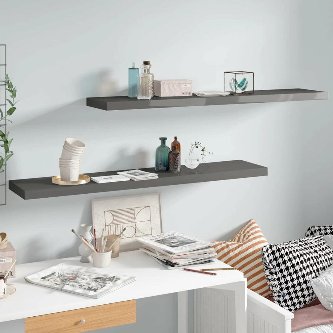 Tidyard 2 STK. Schwebende Wandregale Wandboard Bilderleiste Bücherregal Schweberegal Hängeregal Büro