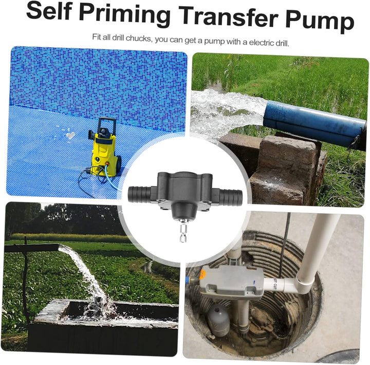 DOITOOL Elektrobohrpumpe Selbstansaugend Tragbare Transferpumpe Für Wasser Und Öl Mit Elektrischem S