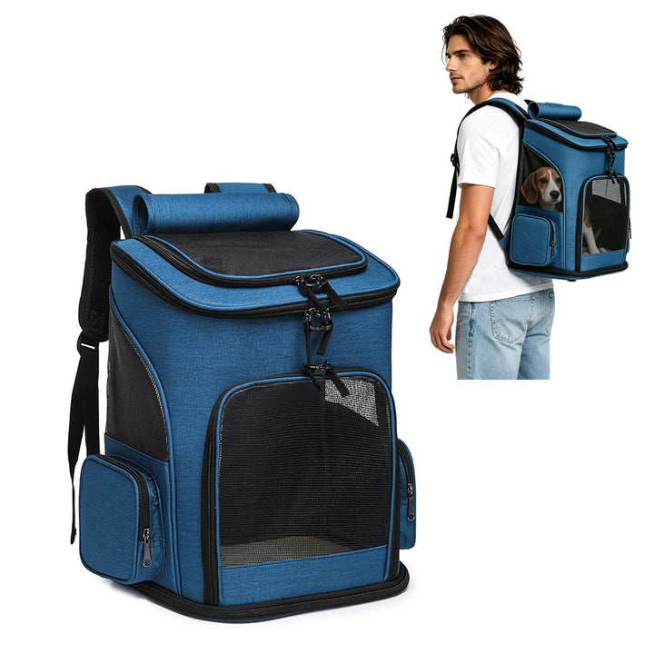 PETCUTE Hundetragetasche Katzenrucksack Haustier Rucksack Atmungsaktiv Wanderrucksack für Kleine Hun