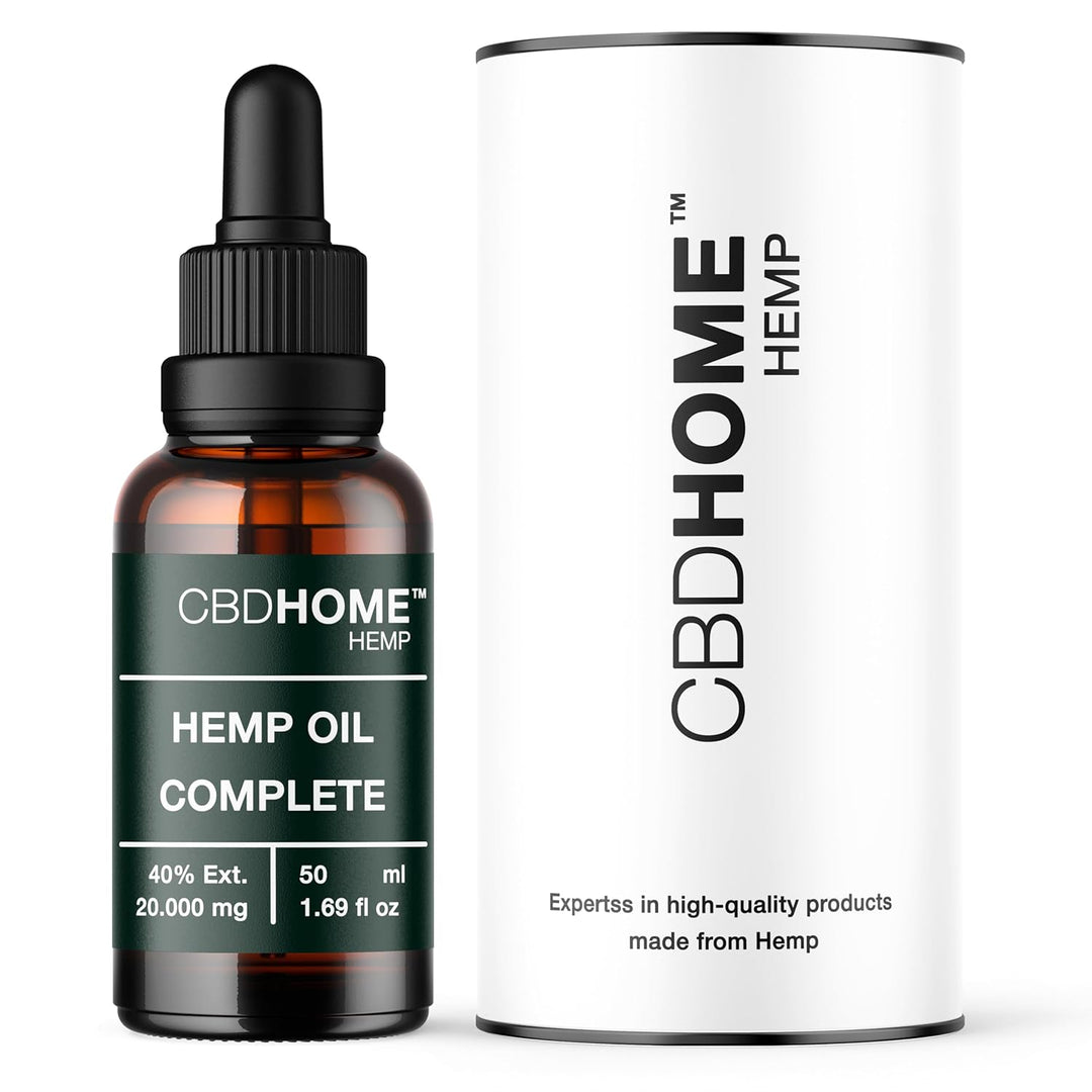 Hanföl 40% Max - 50 ml - Basis aus bio-zertifiziertem Kokosöl und Hanfsamenöl - Kaltgepresst - Ohne