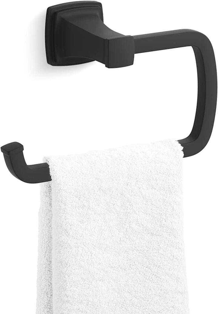 Kohler 27412-BL RIFF Handtuchring, Mattschwarz Handtuchring Mattes Schwarz, Handtuchring Mattes Schw