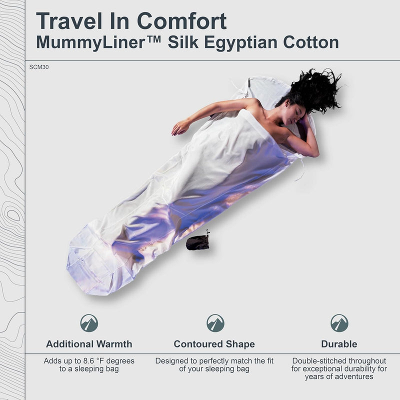 Cocoon Seiden-Baumwollschlafsack Travel Sheet - Silk/Cotton - Natur natur 95"x35/22", natur 95"x35/2