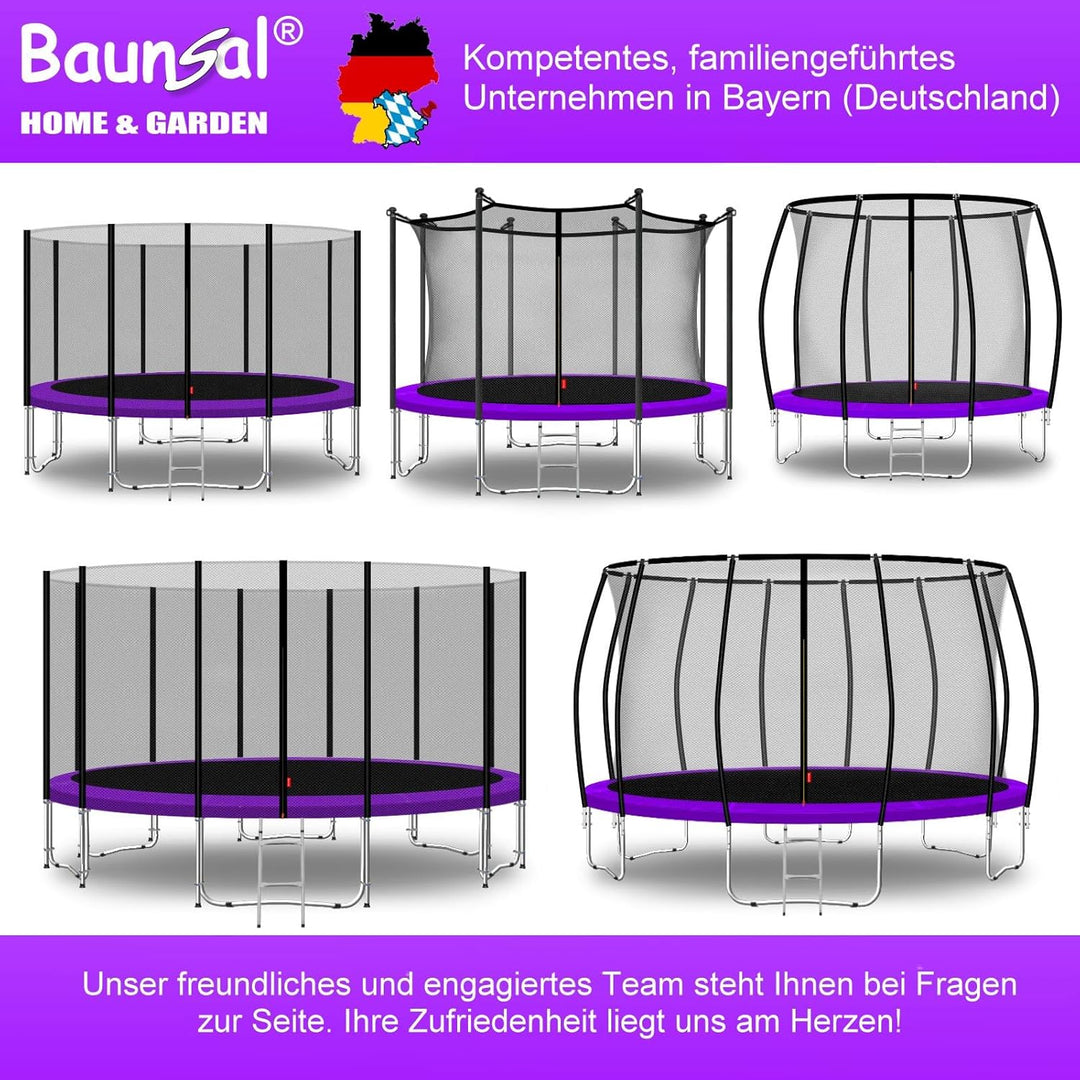 Baunsal® Trampolin Randabdeckung Ø 183 244 250 275 300 305 335 366 370 396 400 427 430 457 460 487 4