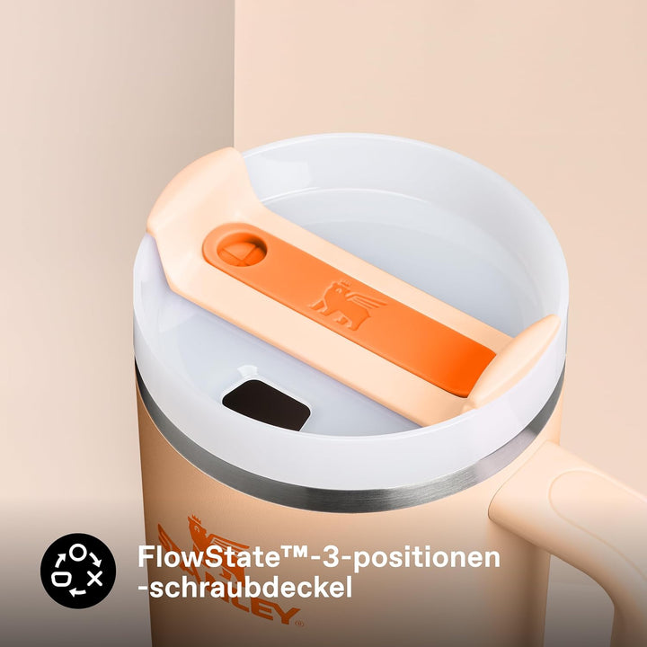 STANLEY 1913 Quencher H2.0 FlowState Trinkbecher 1.2L - Orange Sherbet | Kühlt 11 Std. - 48 Std. eis