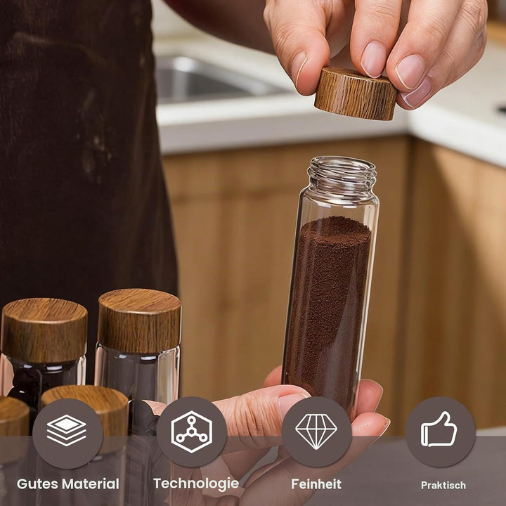 12 Stück Aufbewahrungsröhrchen Für Kaffeebohnen, 20g Kaffeebohnen-Aufbewahrungsröhrchen, Einzeldosis