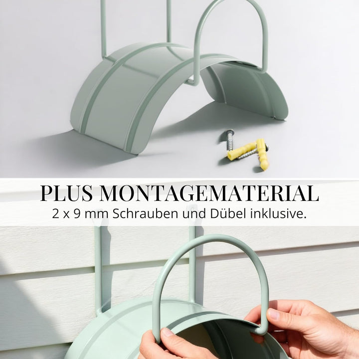 Livlig53 Gartenschlauch Halterung für 1/2 Zoll Schläuche bis 30m aus verzinktem Stahl, Wandhalterung