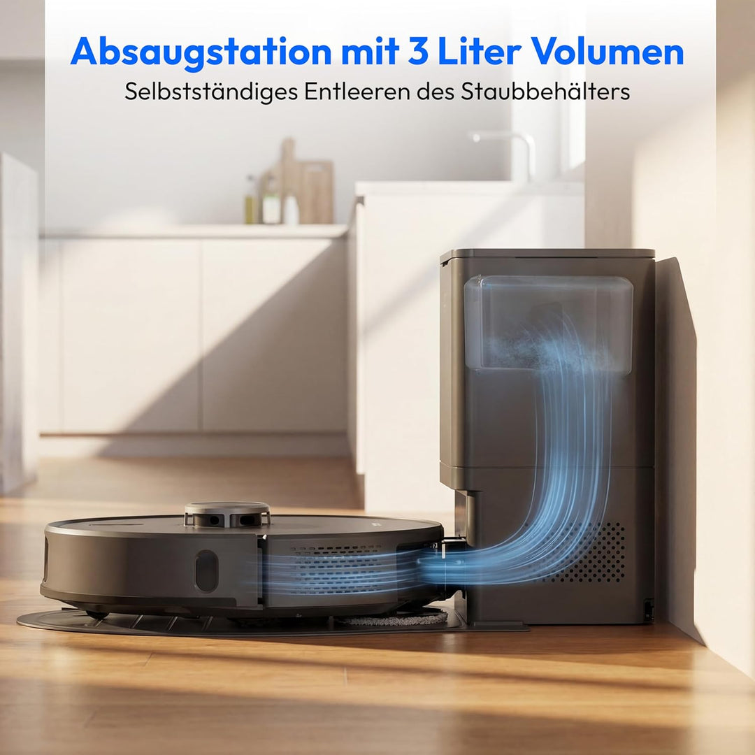 MEDION Saugroboter mit 2-in-1 Absaugstation, Lasernavigation und Wischfunktion X51 SW+ (Starke 10000