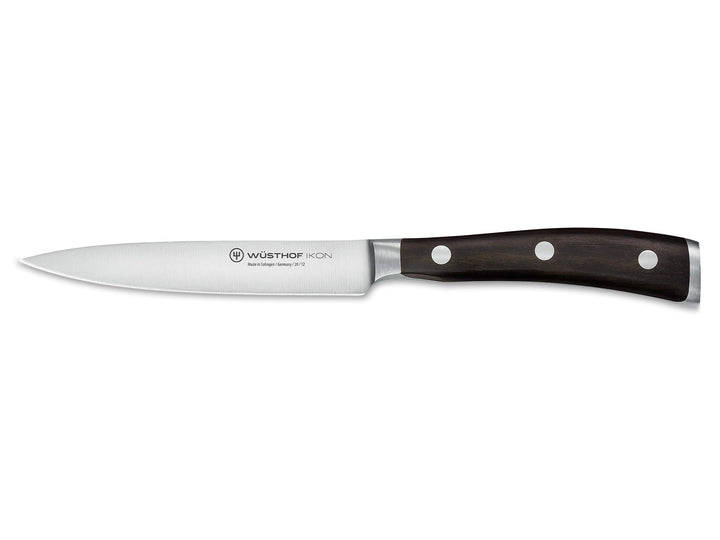 WÜSTHOF Ikon Gemüsemesser 12 cm, Schwarz,silber 12 cm Gemüsemesser, 12 cm Gemüsemesser
