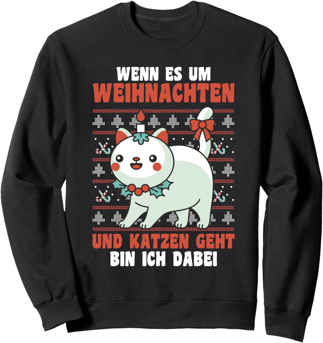 Weihnachtsmann Katzen Katze Weihnachten Sweatshirt