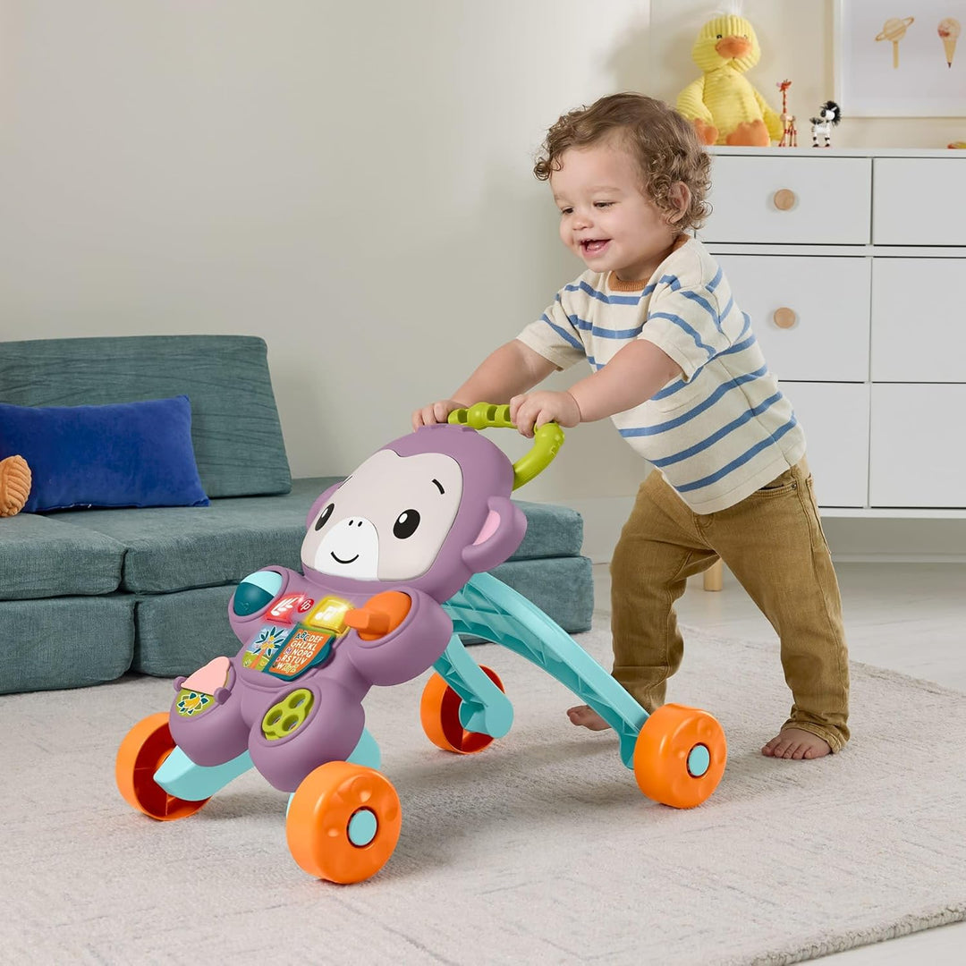 Fisher-Price Lauflernwagen für Babys Lern mit Mir Lila AFFE Spielzeug mit Musik, Lichtern &amp; Aktivitä
