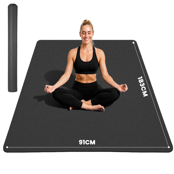 Stepwaver TPE Yogamatte Breit 183x91/183x122cm,6mm Dick, Sportmatte Fitnessmatte Rutschfest, Extrem