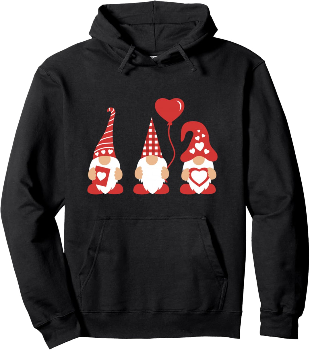 Valentinstag Zwerge Rote Herzen Niedlich Pullover Hoodie