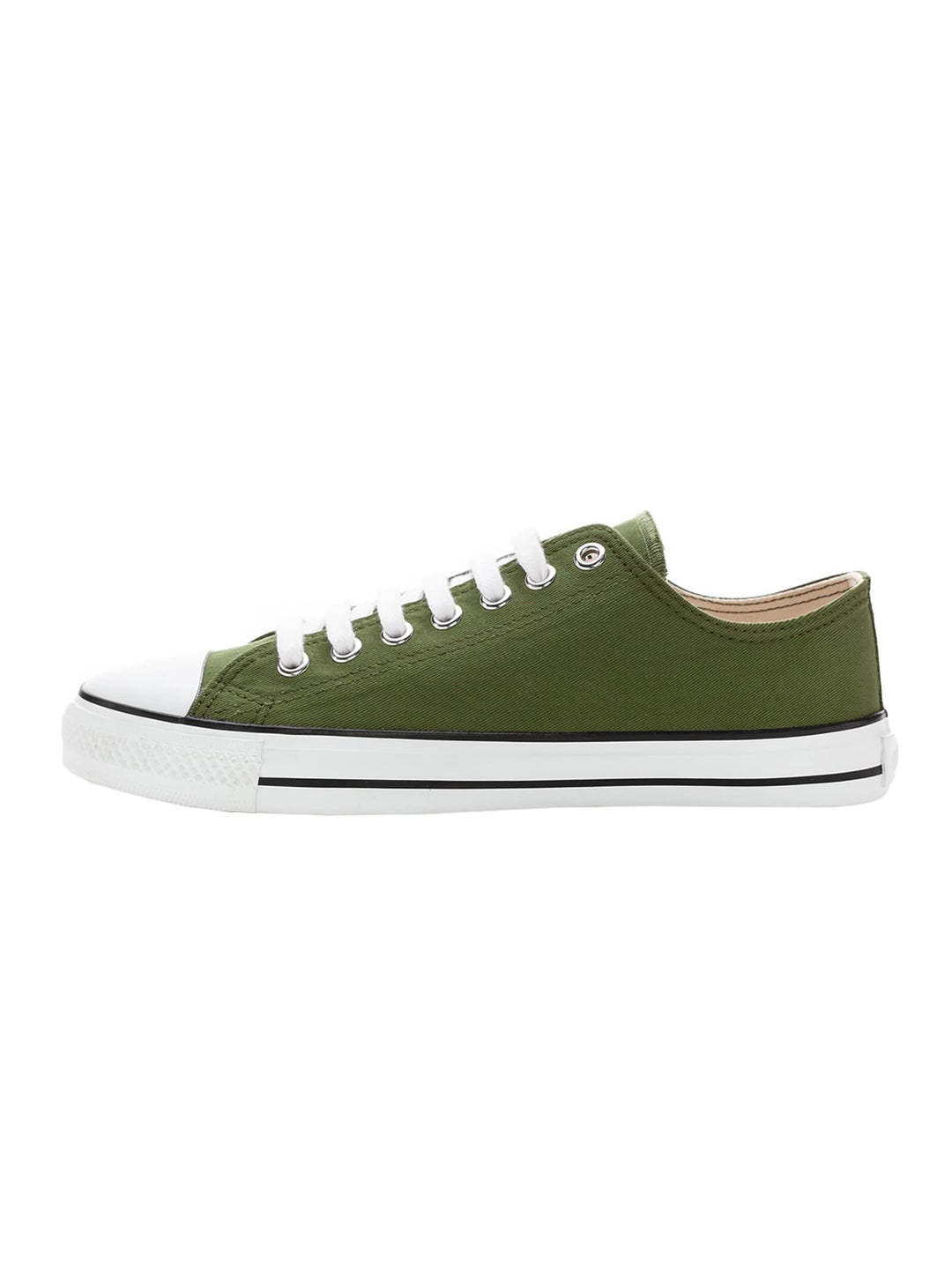 Ethletic - Unisex - Sneaker - Trainer White Cap Lo Cut 47 EU Camping Green Just White, 47 EU Camping