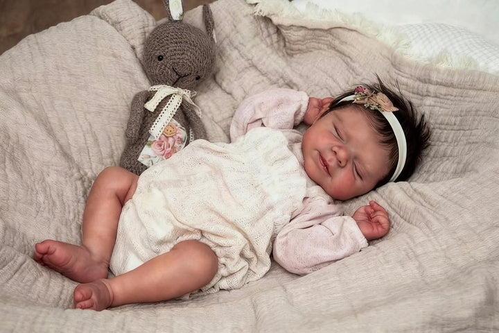 Zero pam Reborn Baby Vollsilikon Lebensecht-48CM Silikon Baby Mädchen, Babypuppen Wie Echt, Reborn P