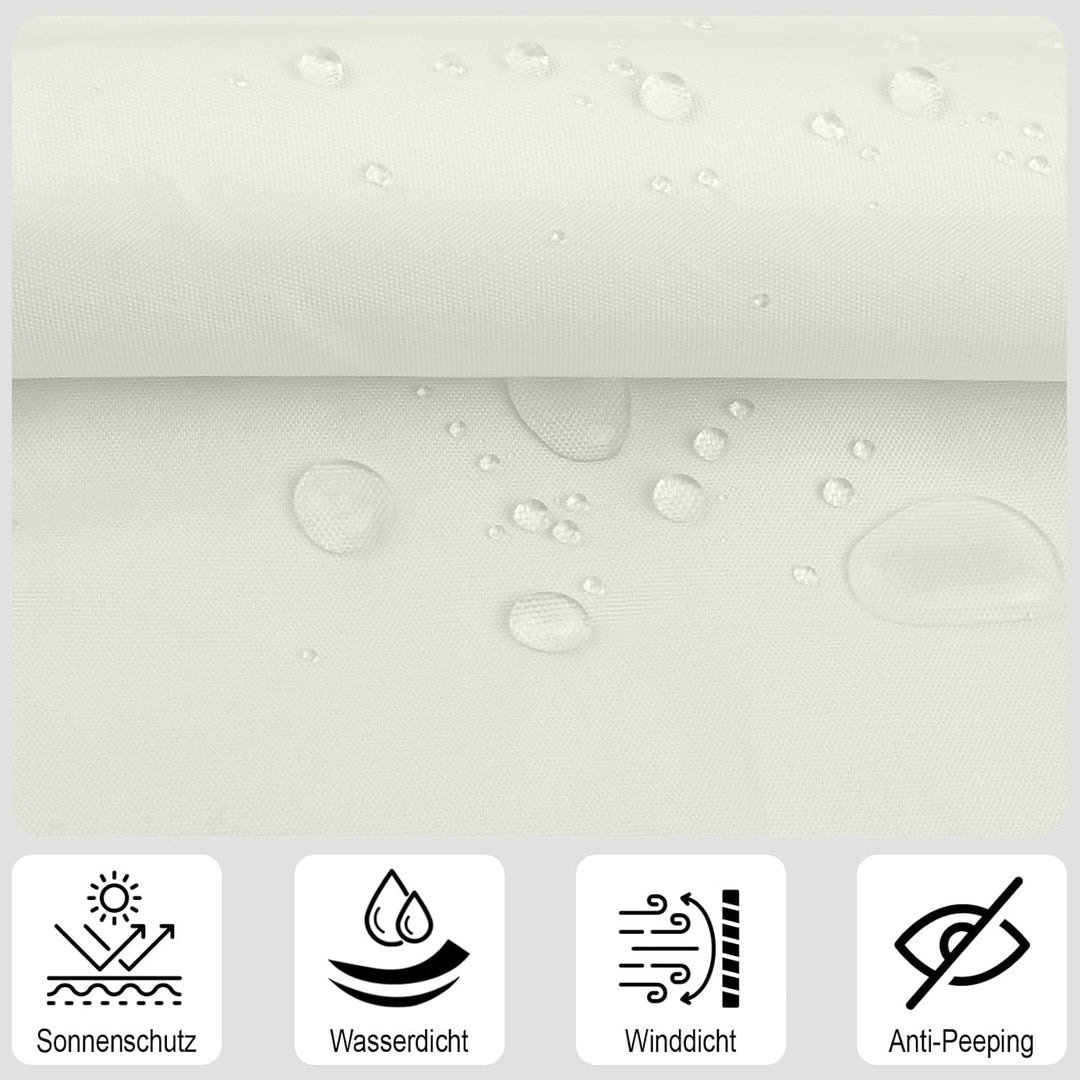 SUNNY GUARD Balkon Sichtschutz 90x800cm Balkonabdeckung PES UV-Schutz Balkonverkleidung wetterfester