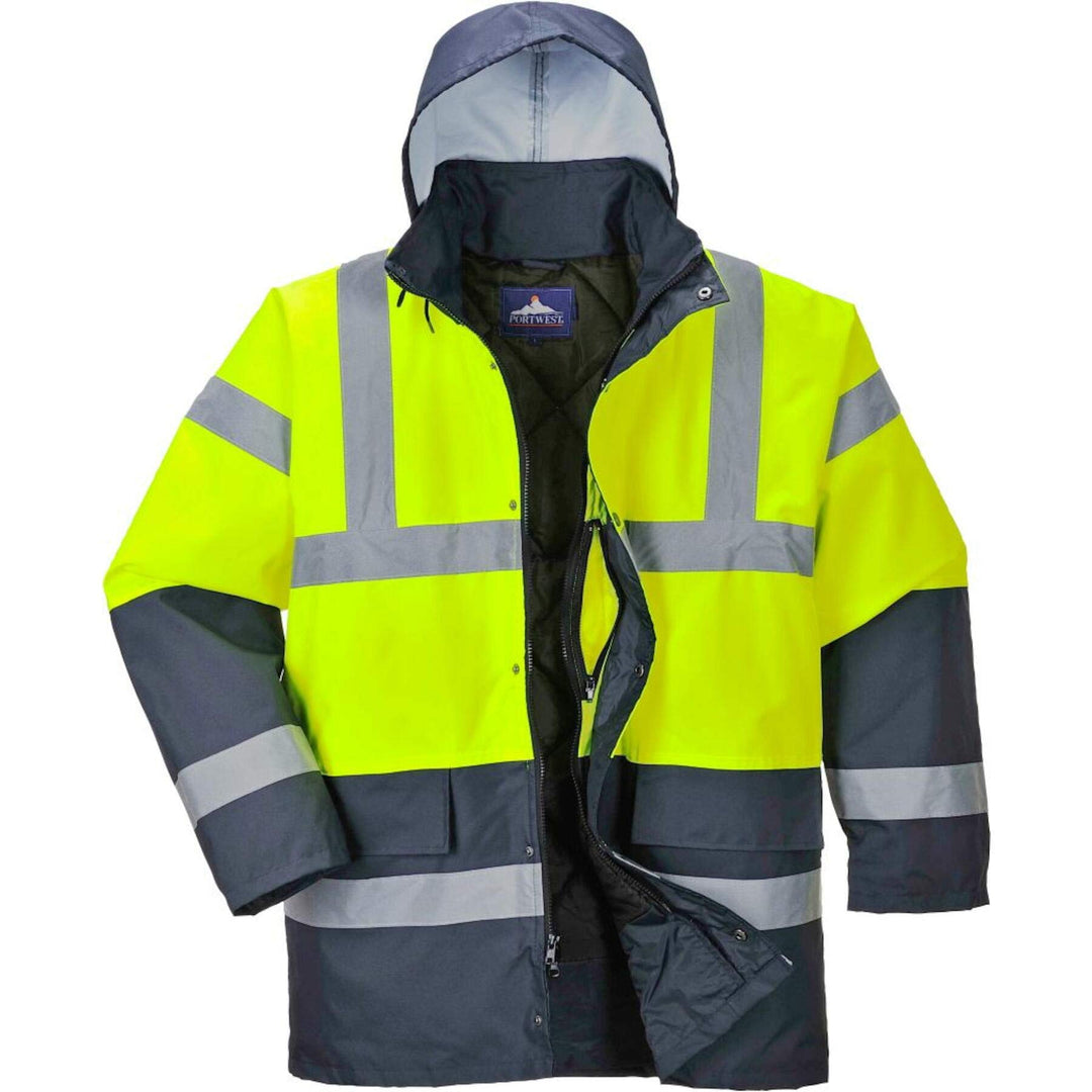 Portwest Warnschutz Kontrast Traffic-Jacke, Grösse: M, Farbe: Gelb, S466YERM Gelb M, Gelb M
