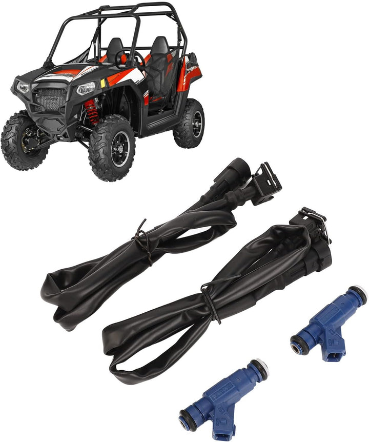 Qiilu 1202863 Einspritzdüsen-Set mit Zopfkabelbaum für Polaris Ranger 700 2005-2009 für Polaris RZR