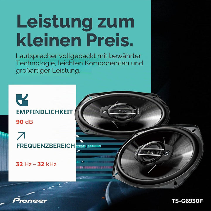 Pioneer TS-G6930F 6" x 9" (ca. 15x23 cm) 3-Weg-Koaxiallautsprecher Set mit 2 Lautsprechern (je 400 W
