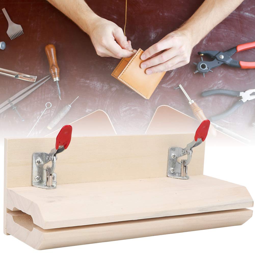 Leder Nähpferd Klemme, Lederhandwerk Handnähpferd Verbesserte Holz Tischklemme für Lederhandwerk Näh