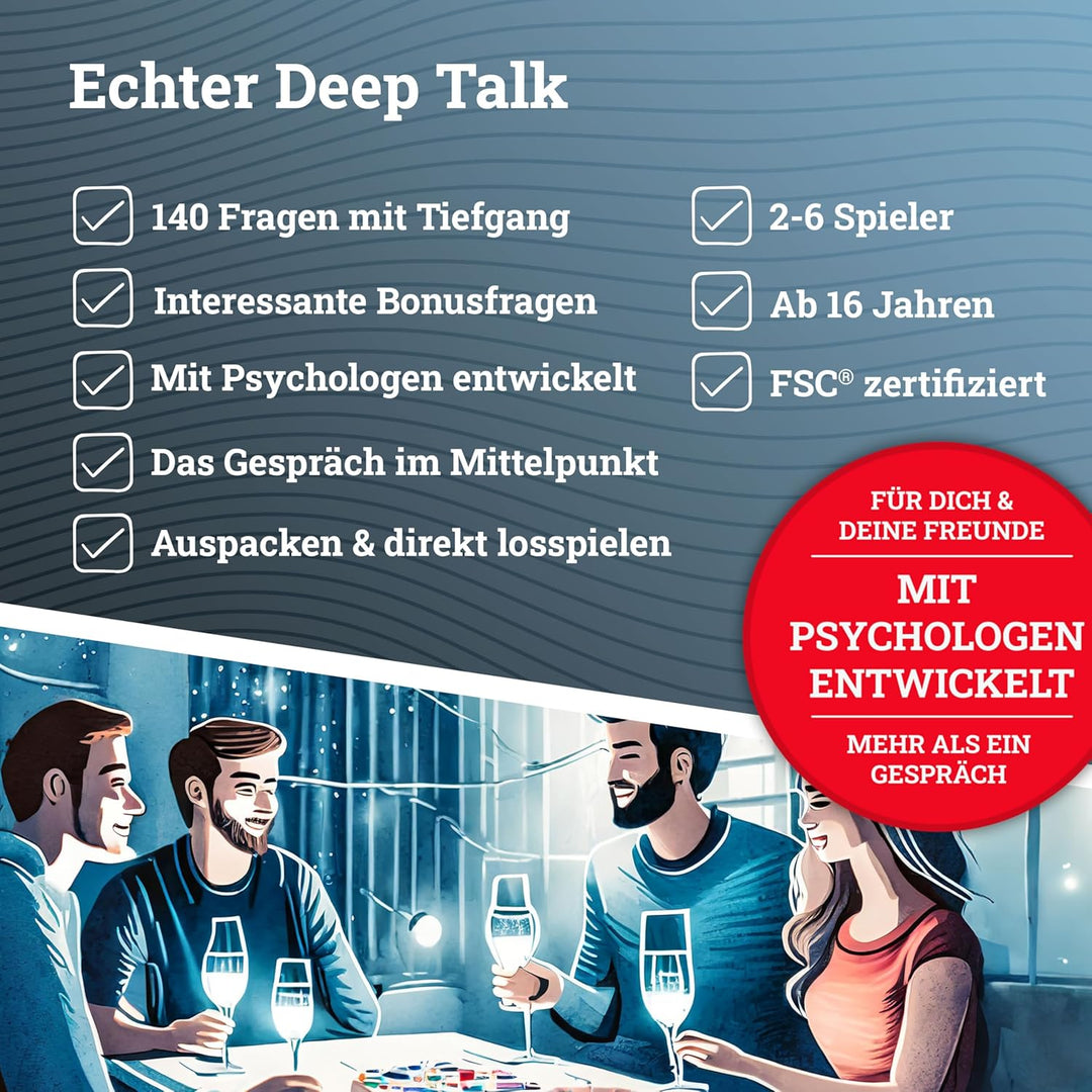 Take It Serious Deep Talk - Gesprächsspiel für tiefgründige Gespräche | Kommunikationsspiel für Freu