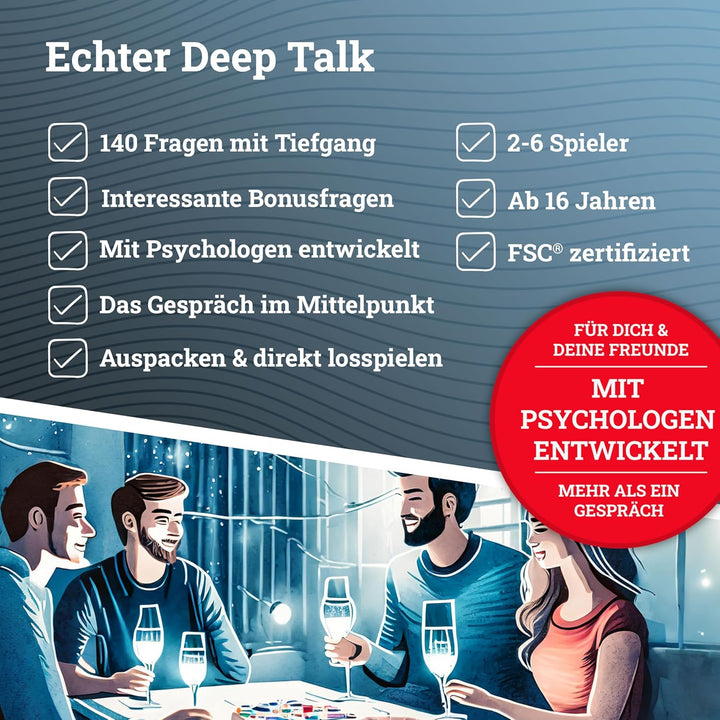 Take It Serious Deep Talk - Gesprächsspiel für tiefgründige Gespräche | Kommunikationsspiel für Freu