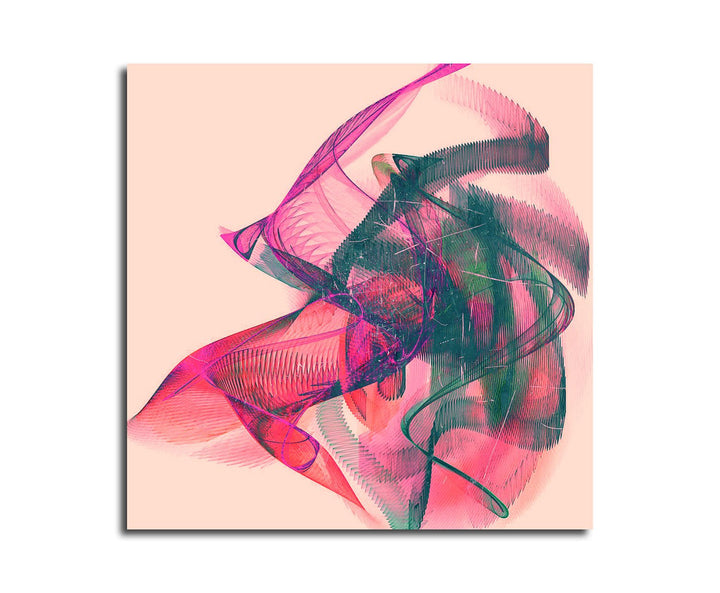 Paul Sinus Art Färbende Botschaften - Abstrakt400_60x60cm Bild auf Leinwand Abstraktes Motiv quadrat