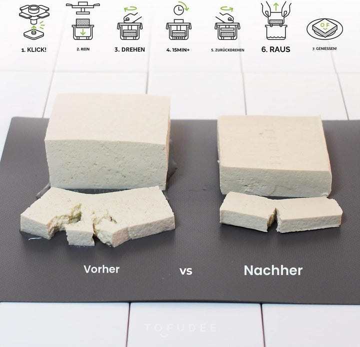 TOFUDEE Tofu Press mit automatischer IntelliSpring Patent-Verstellbarer veganer Tofu-Presser zur Bes