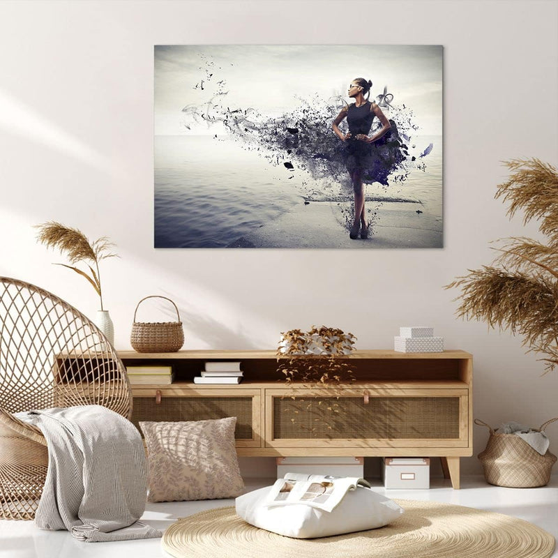 Bilder auf Leinwand 100x70cm Leinwandbild Afrika modell schönheit komposition Gross Wanddeko Bild Sc