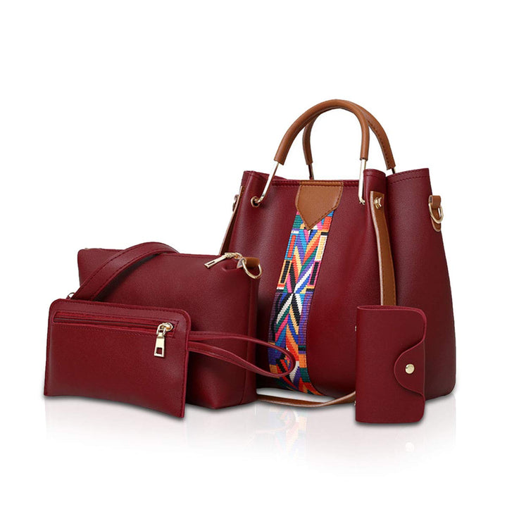 NICOLE & DORIS Damen Handtaschen Umhängetaschen 4 Stück Handtaschen für Damen Top-Griffe Schultertas
