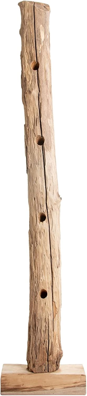 SAM Weinflaschenhalter Laval aus Teakholz, naturbelassen, Flaschenständer aus Massivholz, Weinhalter