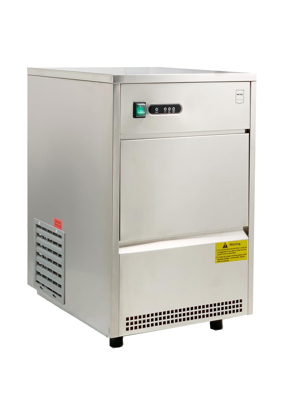 METRO Professional Eiswürfelmachine GIM1026B, Edelstahl, 42 x 51.4 x 65.5 cm, 170 W, silber, 42 x 51
