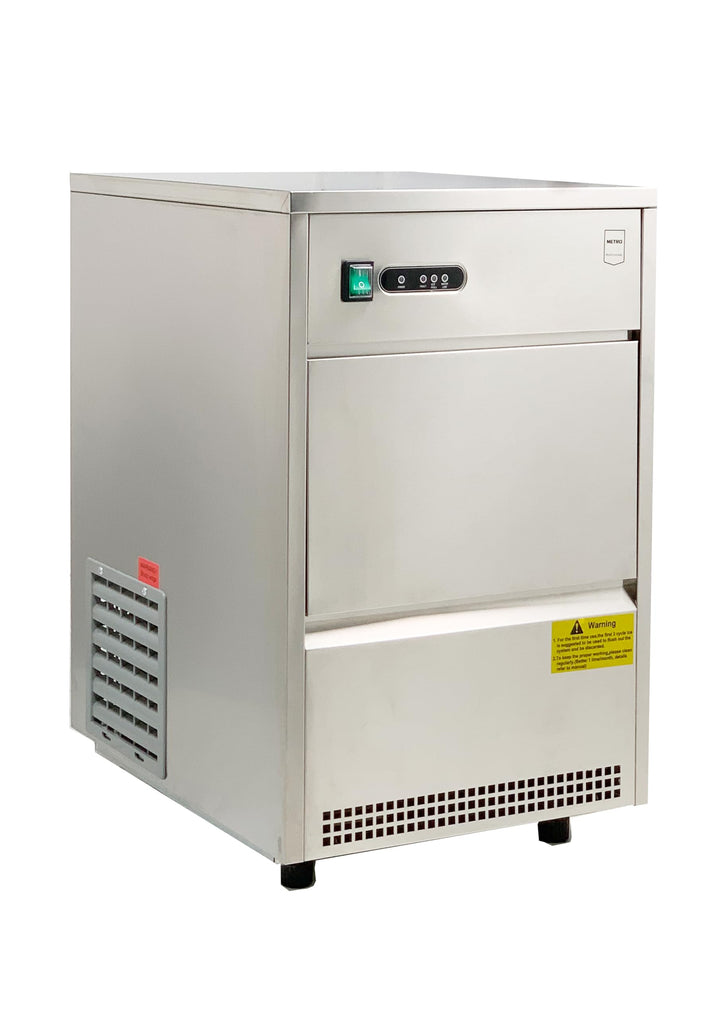 METRO Professional Eiswürfelmachine GIM1026B, Edelstahl, 42 x 51.4 x 65.5 cm, 170 W, silber, 42 x 51