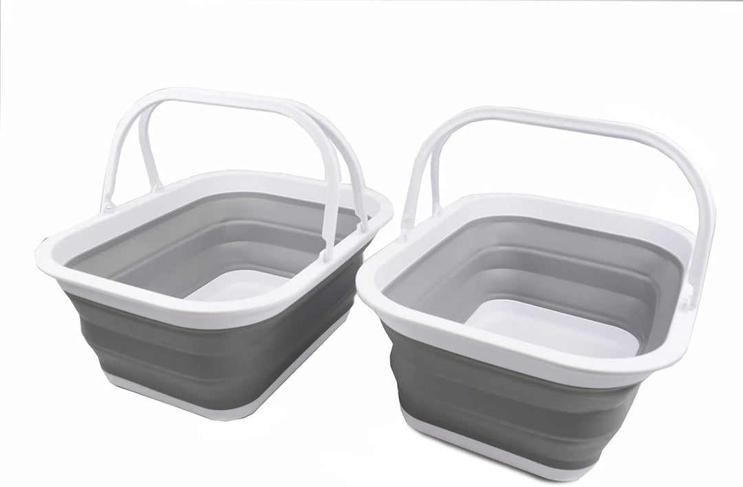 SAMMART 15L Zusammenklappbarer Korb mit Griff - Tragbarer Picknickkorb/Krater für den Aussenbereich