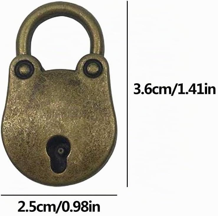 10 Stücke Vintage Vorhängeschloss Schlüssel Schloss mit Schlüssel Mini Archaize Vorhängeschloss für
