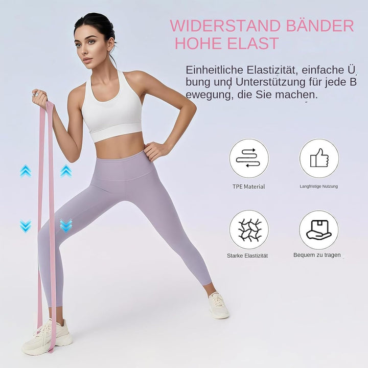 Pilates Set Für Zuhause,4 Stück, Pilates Ring Set Zuhause, Straffendes Stretch Widerstandsband Yoga