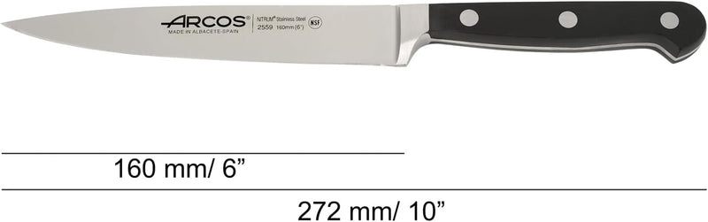 Arcos Serie Clasica - Küchenmesser - Klinge aus Nitrum geschmiedetem Edelstahl 160 mm - HandGriff Po