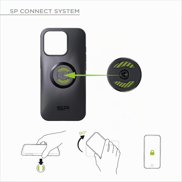 SP CONNECT Micro Stem Bundle | SPC+ | für iPhone 15 Plus Handy Halterung für den fahrradlenker | Sma
