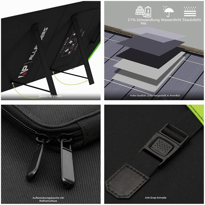 ALLPOWERS Faltbares Solarpanel 140W SP029, Tragbares Solarmodul, Solar Panel, IP67 Wasserdichtes & L