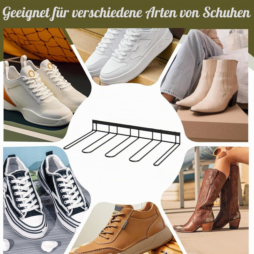2 Stück Metall Schuhregal Wand, 41.5x26x5 cm Stiefel Aufbewahrung Wand mit Schrauben Stiefelhalter W
