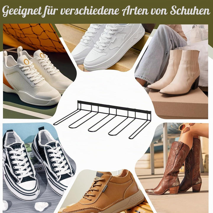 2 Stück Metall Schuhregal Wand, 41.5x26x5 cm Stiefel Aufbewahrung Wand mit Schrauben Stiefelhalter W