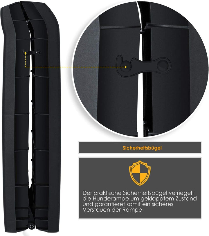 KESSER® Hunderampe klappbar Hundetreppe Hundeautorampe Auto Kofferraumrampe für Haustiere Einstiegsh