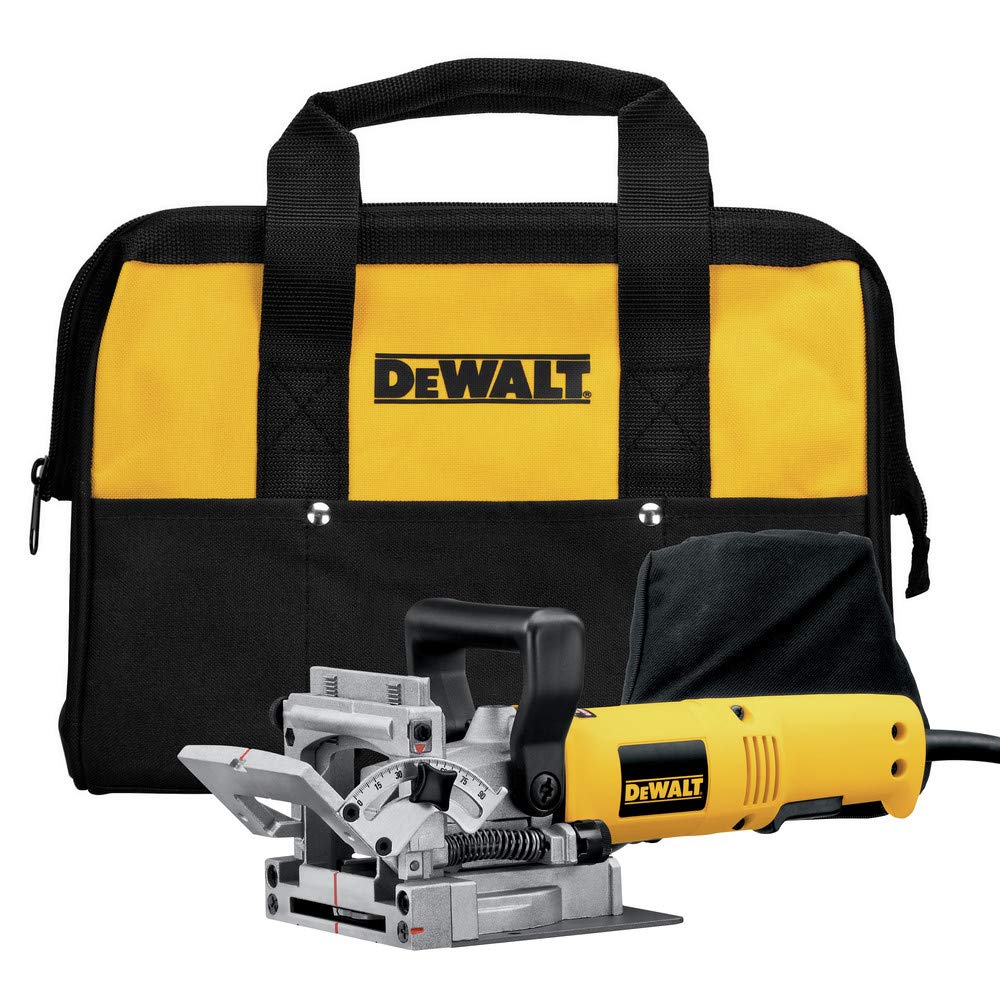 Dewalt 600 Watt Lamellendübelfräse DW682K (zum Erstellen von Flachdübelverbindungen in Holz u. Holzw