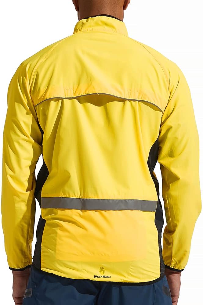 WOSAWE Herren-Fahrradjacke Winddichte wasserdichte MTB Mountainbike Jacket Für Radfahren, Joggen & W