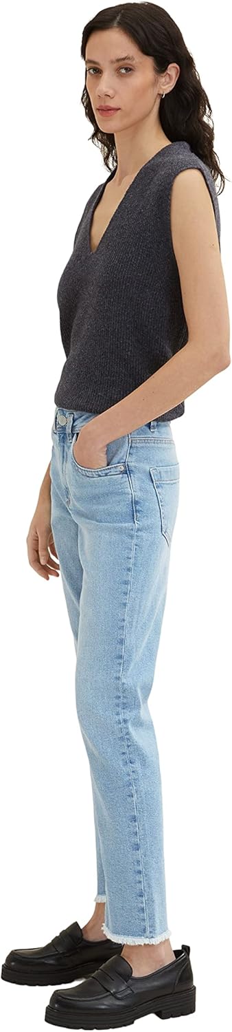 TOM TAILOR Damen Kate Vintage Straight Jeans 25W / 28L 10142 - Light Stone Blue Denim, 25W / 28L 101