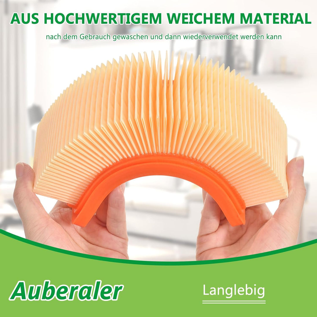 3 Flat Pleated Filters Replaces for Kärcher 6.415-953.0 AD2 Battery AD3 AD4 Premium AD3.000, AD3.200