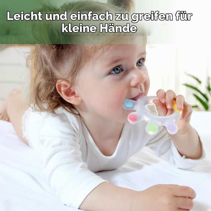 Haakaa Beissspielzeug für Baby, Silikon Beissringe für Babys ab 3 Monate, Baby Beissspielzeug Kauspi