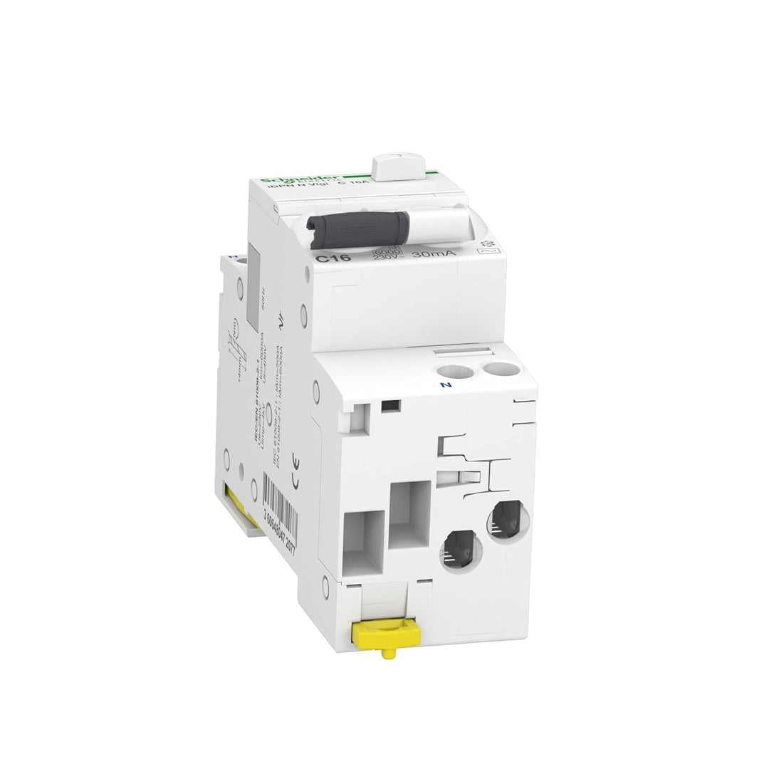Schneider Electric A9D32616 FI/LS-Schalter iDPN N Vigi 1P+N, 16A, C-Char, 30mA, Typ A, 6kA, Weiss, 1