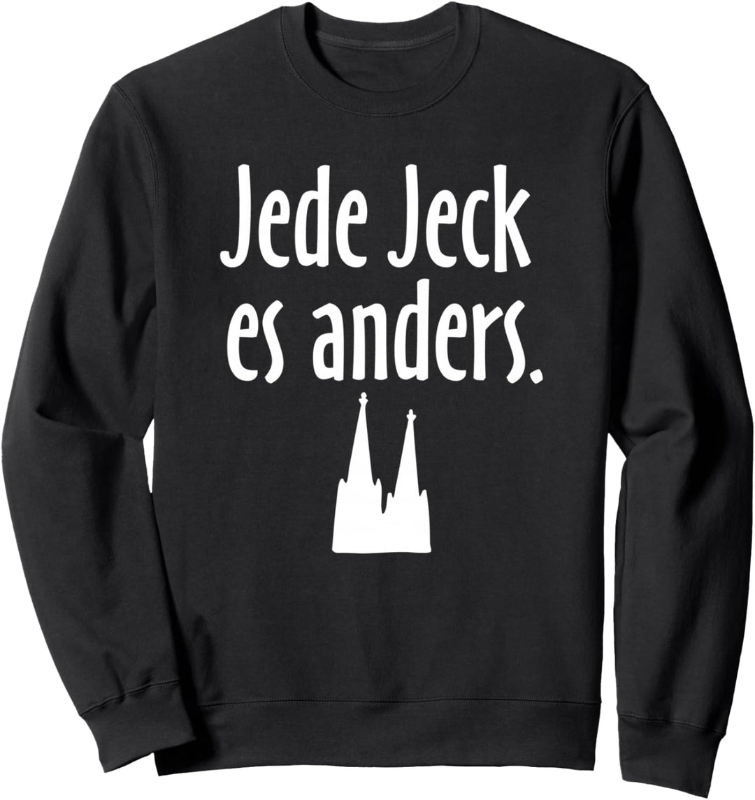 Jede Jeck es anders (Weiss) Kölner Dom Sweatshirt
