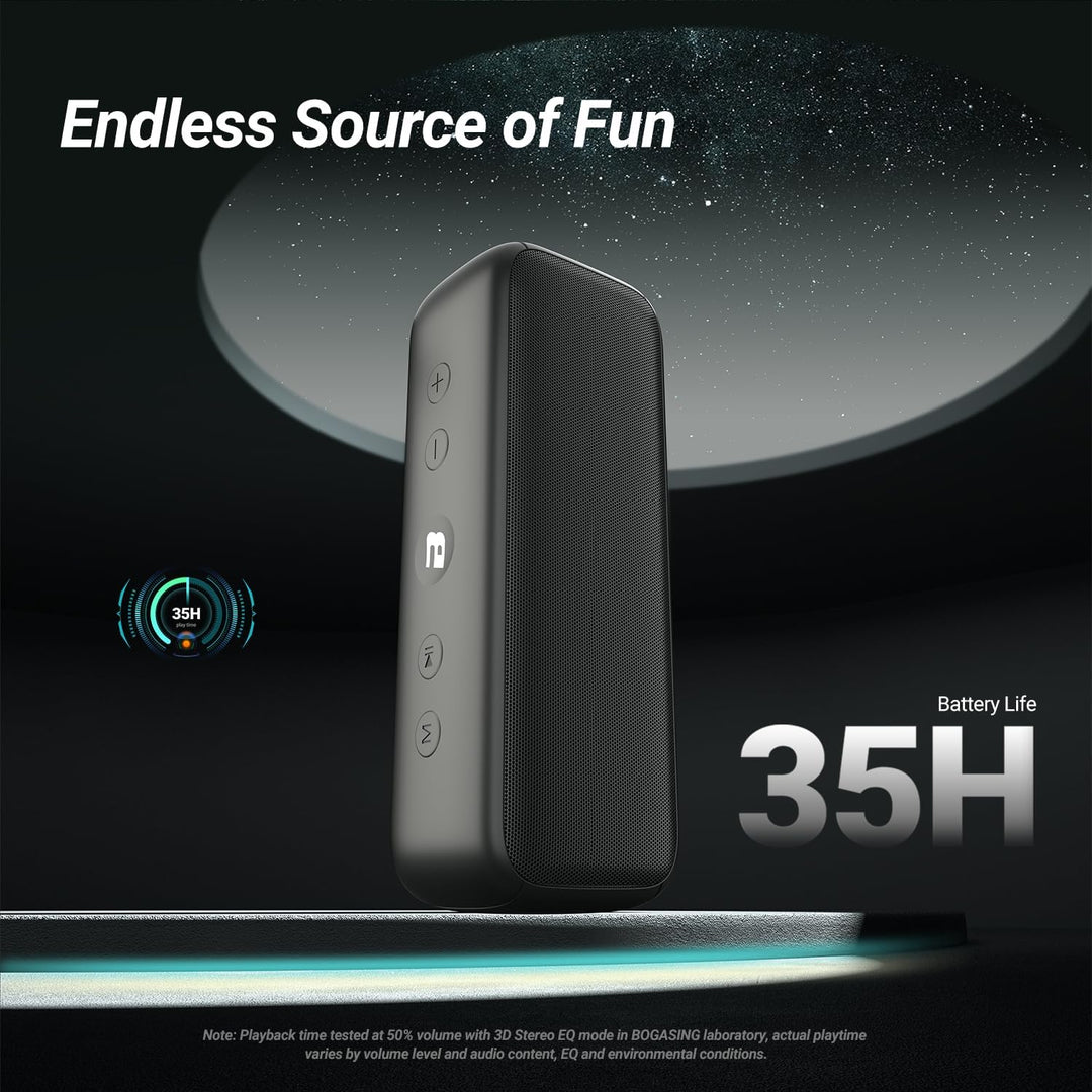 BOGASING G6 Tragbarer Bluetooth Lautsprecher, Lautsprecher Boxen Bluetooth mit 30W Stereo-Sound, 35h