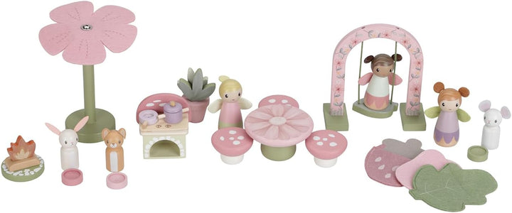 Little Dutch Feenhaus Puppenhaus aus Holz tragbar und aufklappbar mit viel Zubehör und Spielfiguren